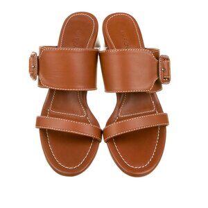 Marion Parke Leather Slides, Size 8/ IT 38
